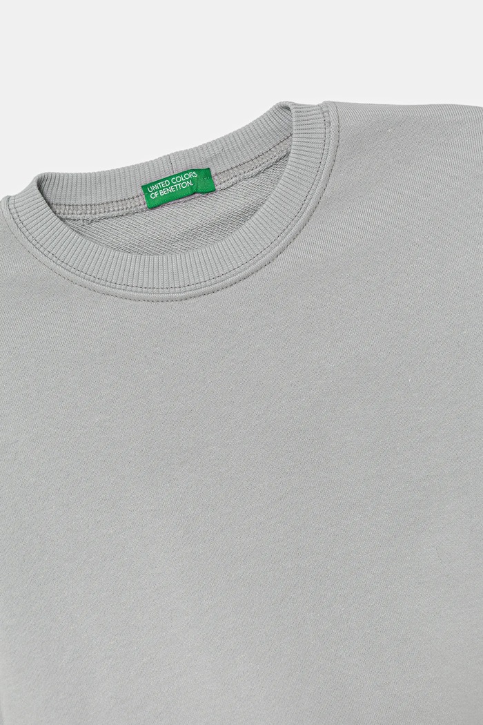 Băieți United Colors of Benetton hanorac de bumbac pentru copii 3UNIG10II.P.Seasonal gri