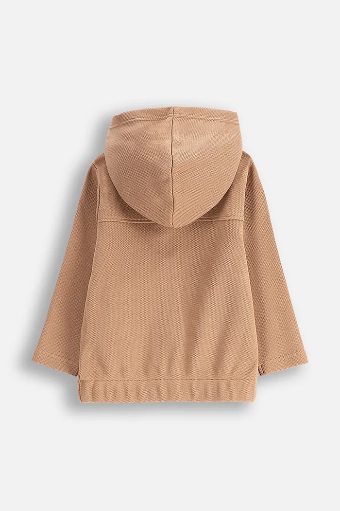 Coccodrillo Bluza bawełniana niemowlęca WC5132401MBN beżowy SS25