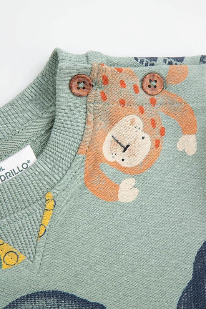 Chłopiec Coccodrillo bluza niemowlęca WC5132101SBN zielony
