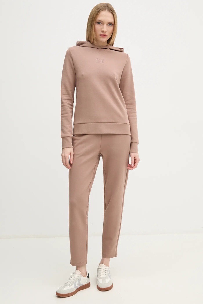 Mikina Calvin Klein K20K207954 hnedá SS25