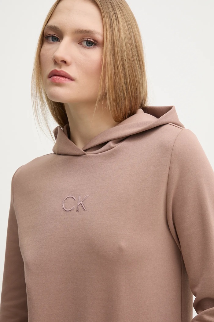 Mikina Calvin Klein hnedá K20K207954