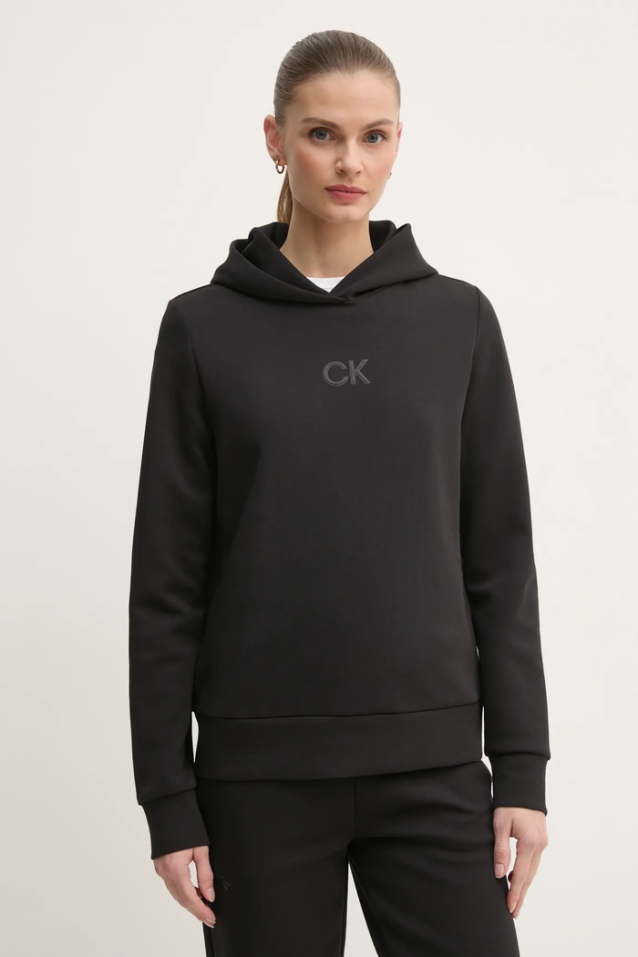 Pulover Calvin Klein S kapuco črna K20K207954