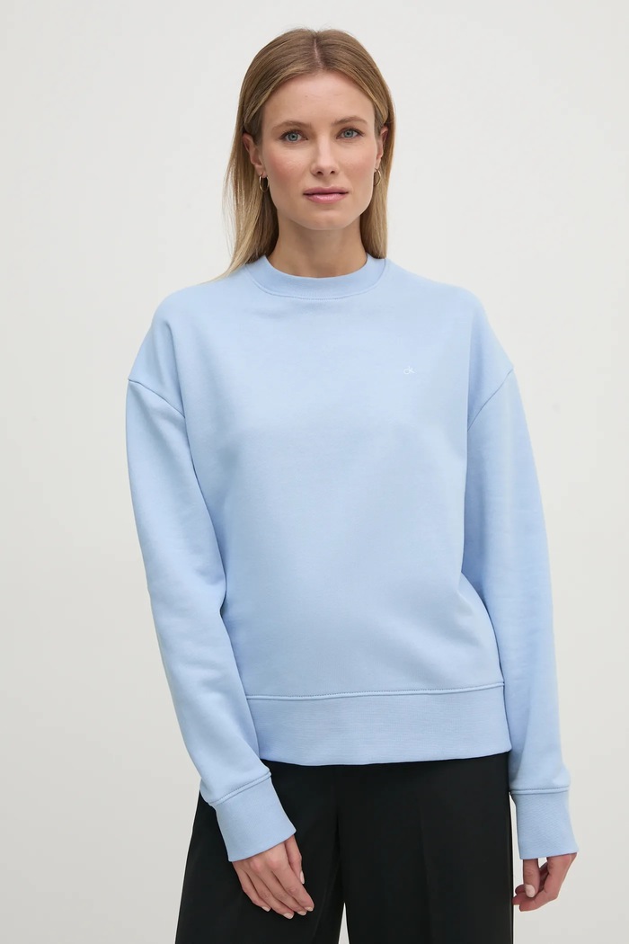 Calvin Klein bluza bawełniana bawełna niebieski K20K208092