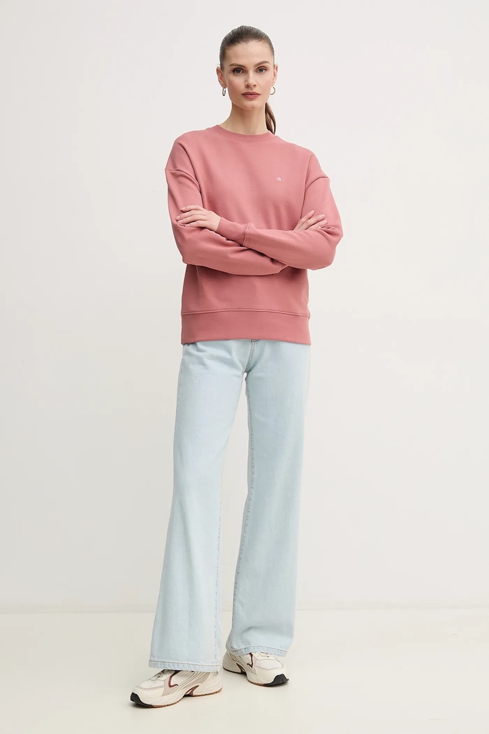 Bavlnená mikina Calvin Klein K20K208092 oranžová SS25