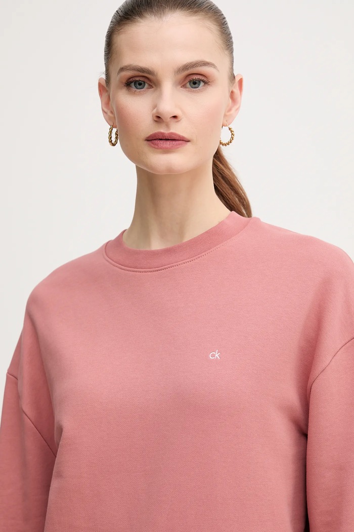 Bavlnená mikina Calvin Klein oranžová K20K208092