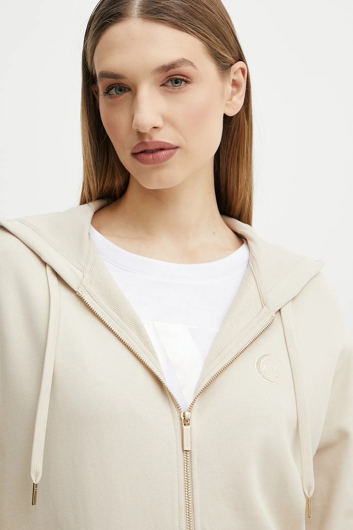 Armani Exchange bluza bawełniana beżowy XW000318.AF12217