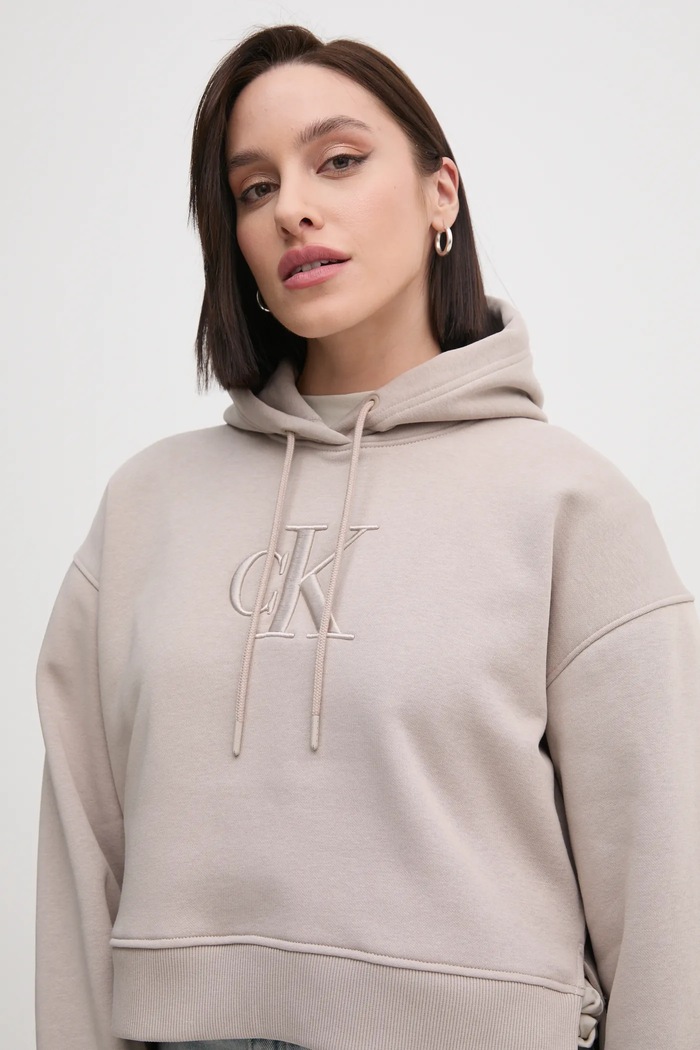 Mikina Calvin Klein Jeans béžová J20J224718