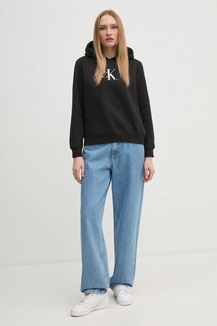 Calvin Klein Jeans felső J20J224721 fekete SS25