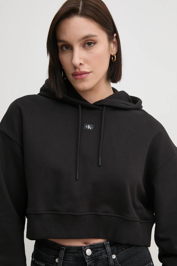 Bavlnená mikina Calvin Klein Jeans čierna J20J224746