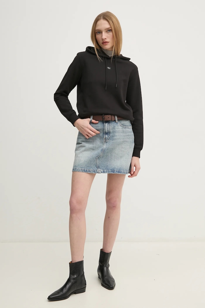 Bavlněná mikina Calvin Klein Jeans J20J225085 černá SS25