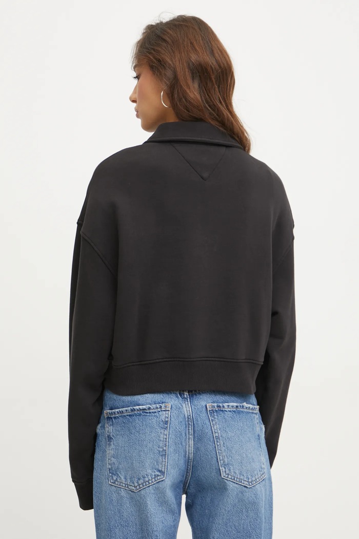 Ruházat Tommy Jeans pamut melegítőfelső DW0DW19409 fekete