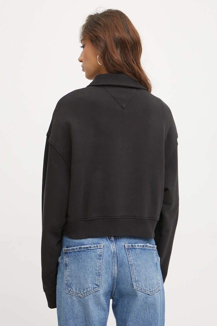 Ruházat Tommy Jeans pamut melegítőfelső DW0DW19409 fekete
