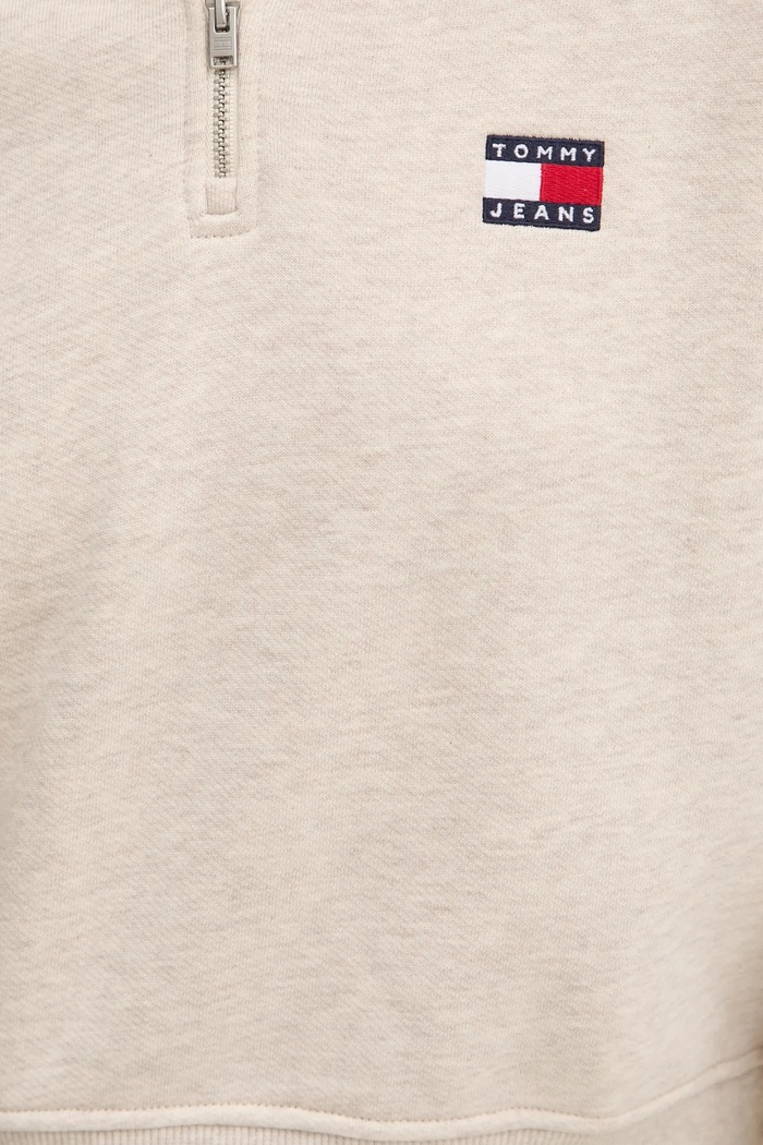 Bavlněná mikina Tommy Jeans DW0DW19410 béžová