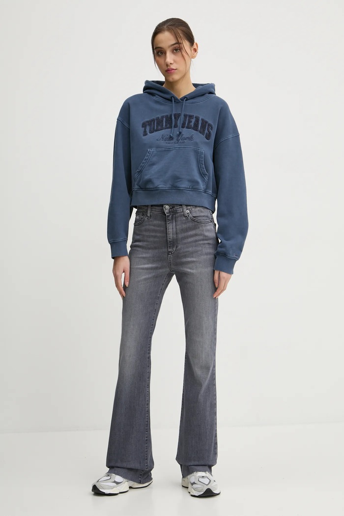 Tommy Jeans bluza bawełniana DW0DW19413 niebieski SS25