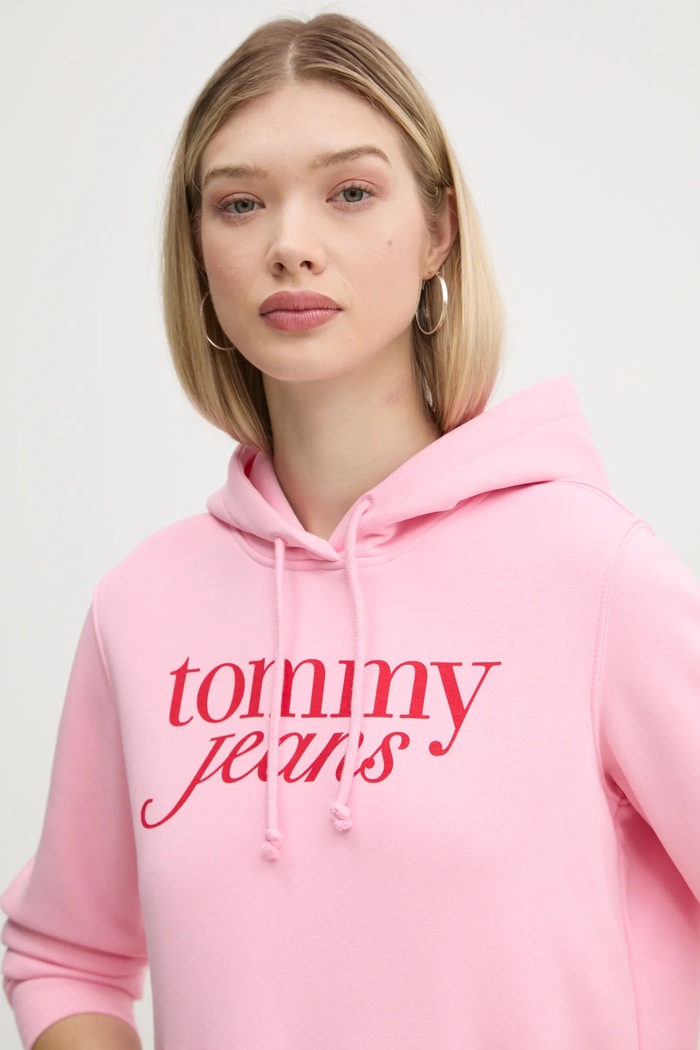 Mikina Tommy Jeans růžová DW0DW20170