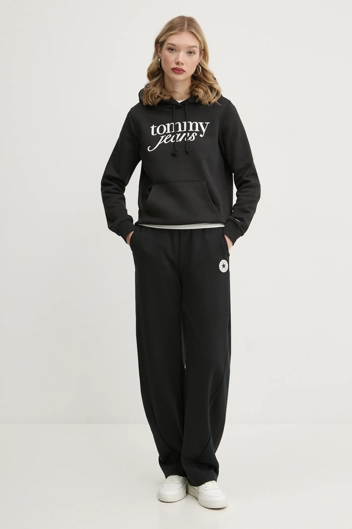 Tommy Jeans felső DW0DW20170 fekete SS25