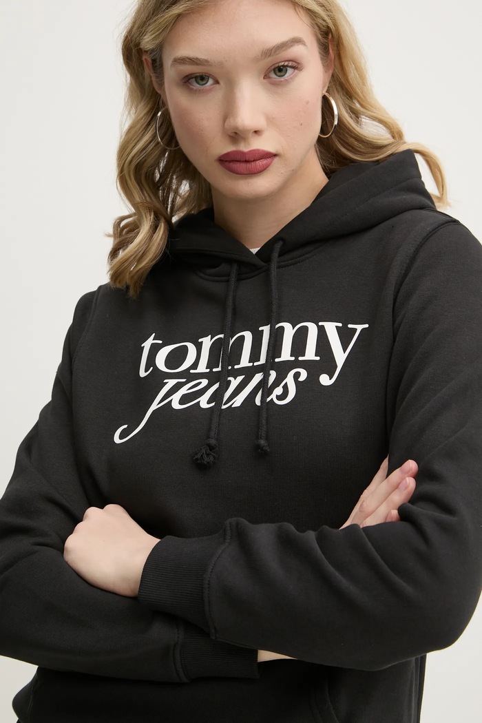 Tommy Jeans felső fekete DW0DW20170
