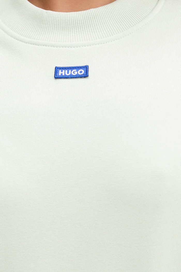 Hugo Blue bluza bawełniana Delessa_B_1 50534344 zielony