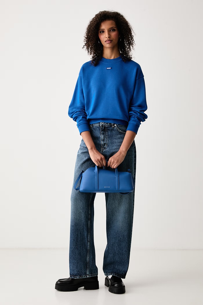 HUGO Blue Hanorac pentru femei din bumbac Delessa_B_1 50534344 albastru AW25