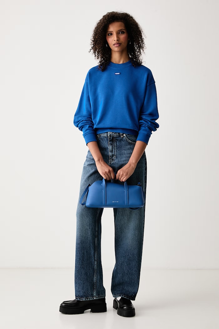 HUGO Blue Hanorac pentru femei din bumbac Delessa_B_1 50534344 albastru AW25