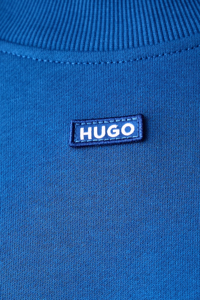 Hanorac pentru femei din bumbac Delessa_B_1 HUGO Blue albastru 50534344