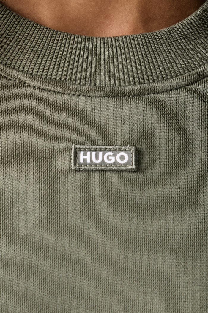 Pulover ženski bombažen Delessa_B_1 HUGO Blue zelena 50534344