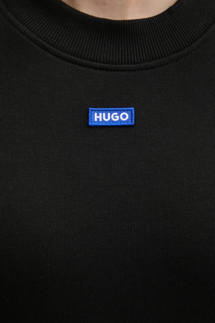 Βαμβακερή μπλούζα Hugo Blue San Jared-C 50534344 μαύρο