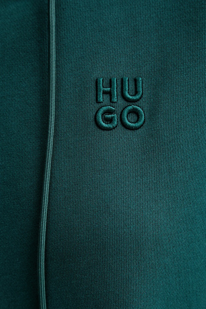 HUGO bluza bawełniana Dalfine 50535240 zielony