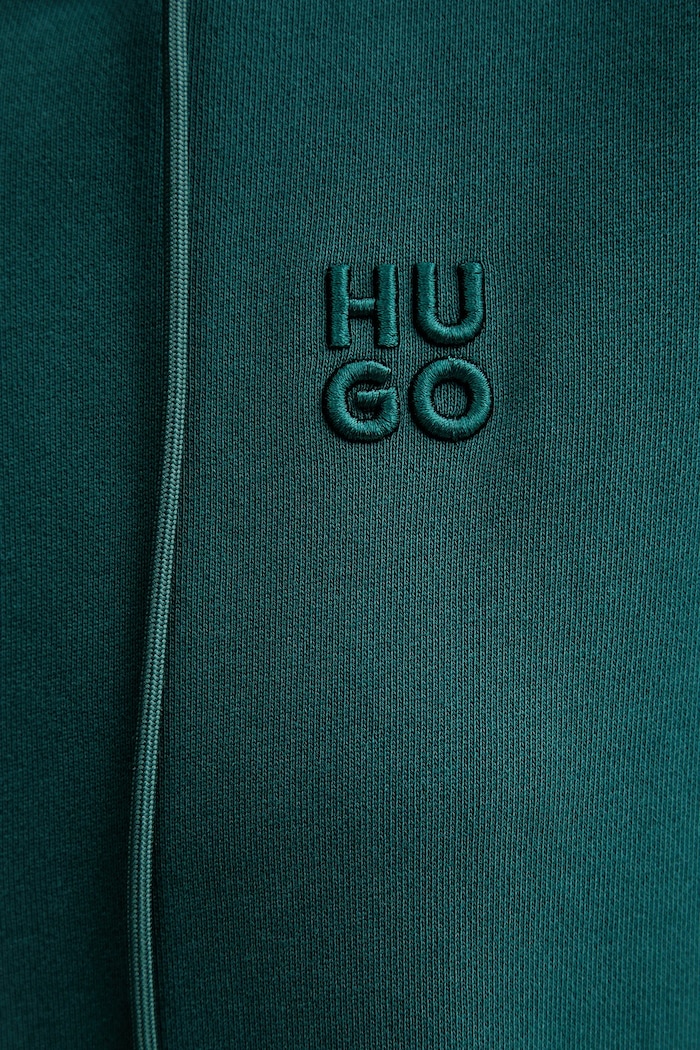 HUGO bluza bawełniana Dalfine 50535240 zielony