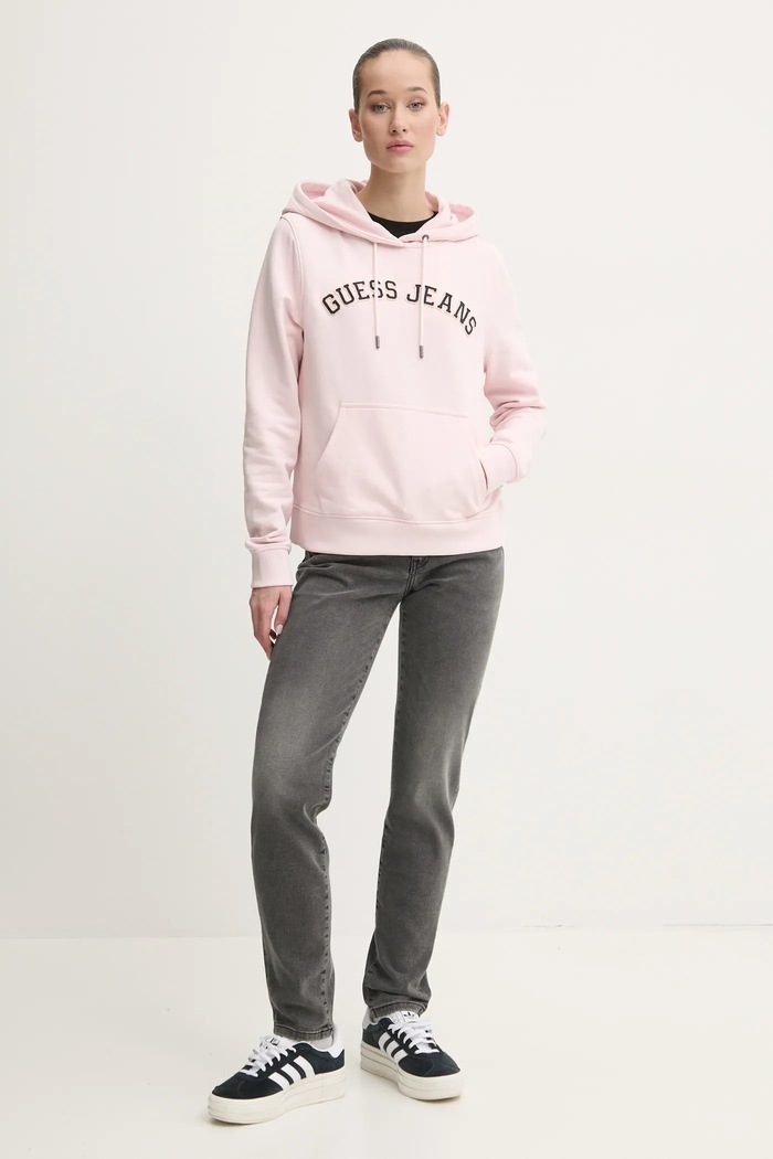 Guess Jeans bluza bawełniana W5RQ17.K68I4 różowy SS25