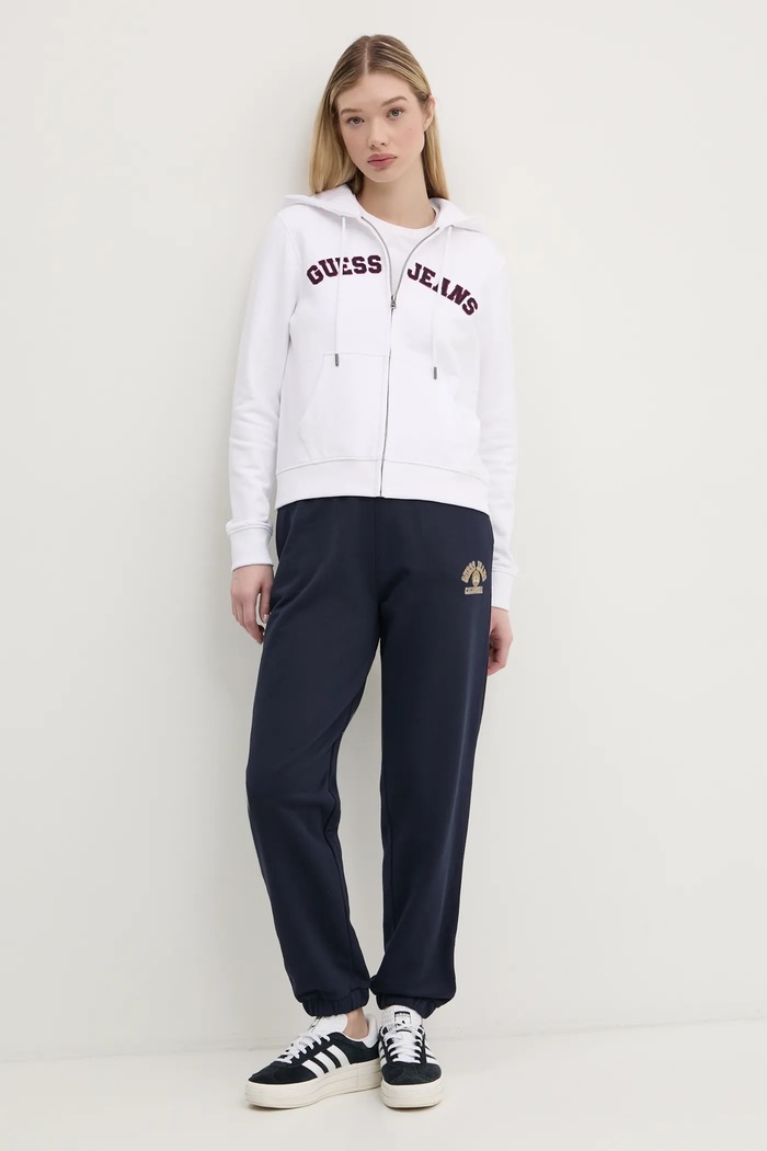 Bavlněná mikina Guess Jeans W5RQ20.K68I4 bílá SS25