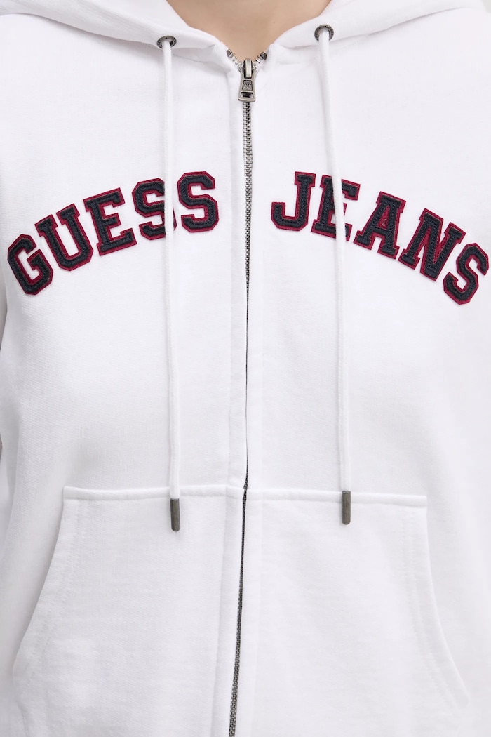 Bavlněná mikina Guess Jeans W5RQ20.K68I4 bílá