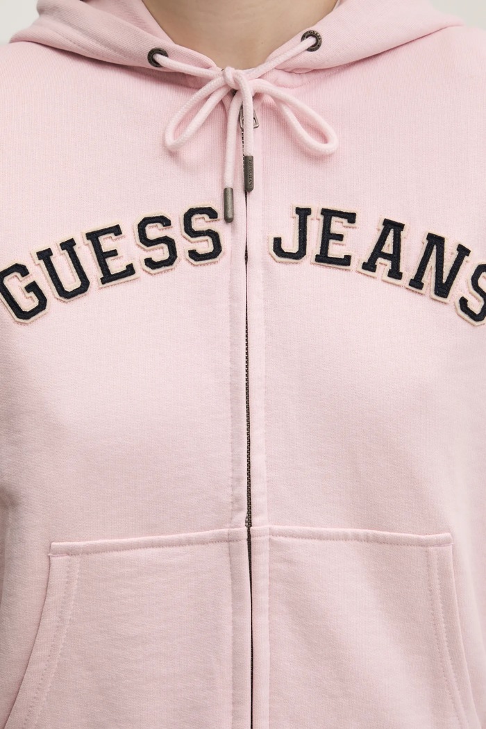 Pamučna dukserica Guess Jeans W5RQ20.K68I4 roza