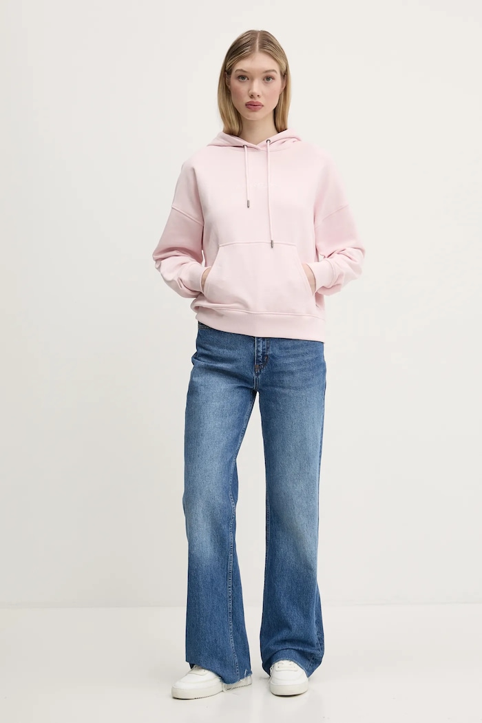 Βαμβακερή μπλούζα Guess Jeans W5RQ27.K68I4 ροζ SS26