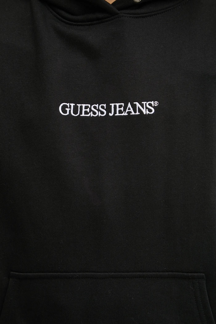 Guess Jeans pamut melegítőfelső fekete W5RQ27.K68I4