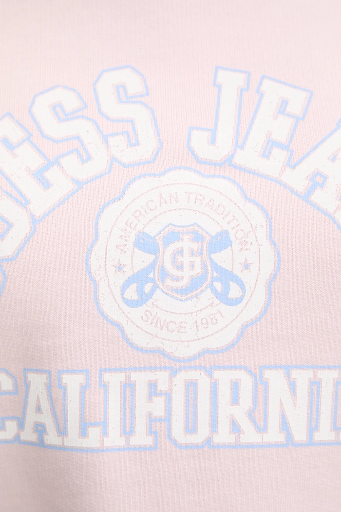 Guess Jeans pamut melegítőfelső W5RQ29.K68I4 rózsaszín