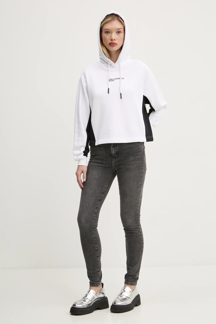 Mikina Karl Lagerfeld Jeans A1W20017 biela SS25