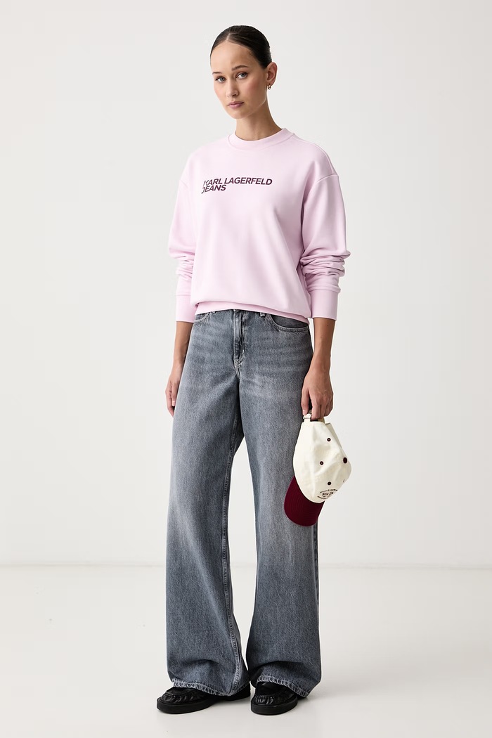 Karl Lagerfeld Jeans Bluza damska z bawełną A1W20005 różowy AA00