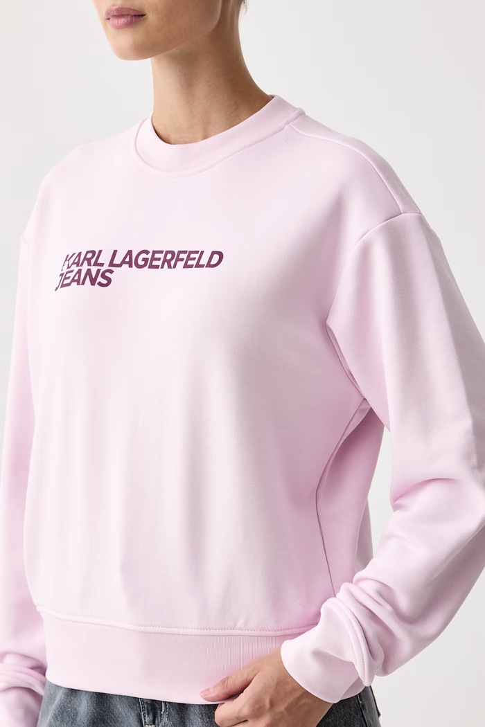 Odzież Karl Lagerfeld Jeans Bluza damska z bawełną A1W20005 różowy