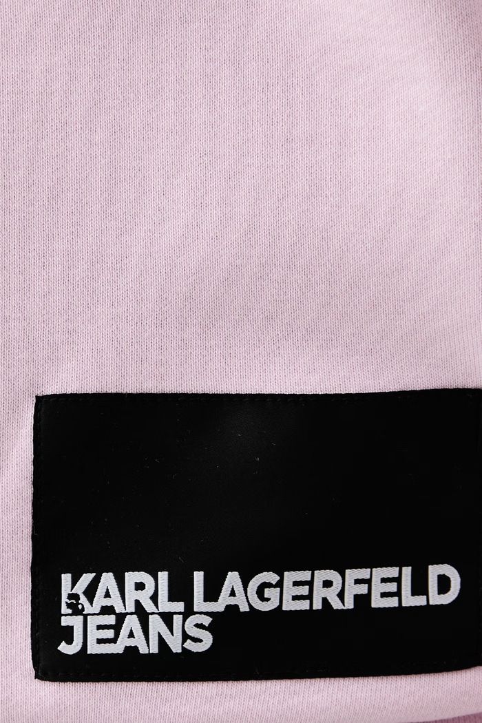 Bluza damska z bawełną Karl Lagerfeld Jeans A1W20005 różowy