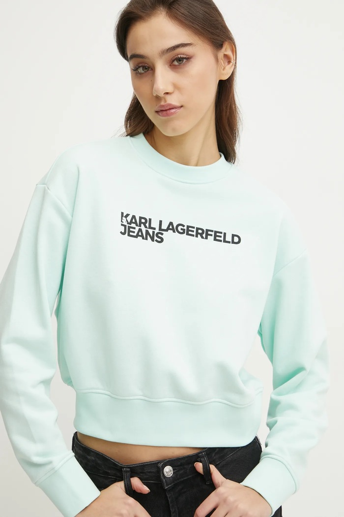Mikina Karl Lagerfeld Jeans zelená A1W20005
