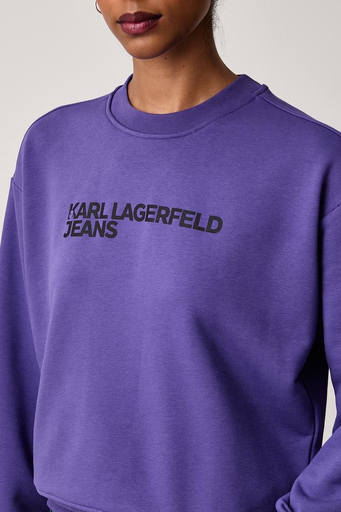 Dukserica za žene s pamukom Karl Lagerfeld Jeans A1W20005 ljubičasta