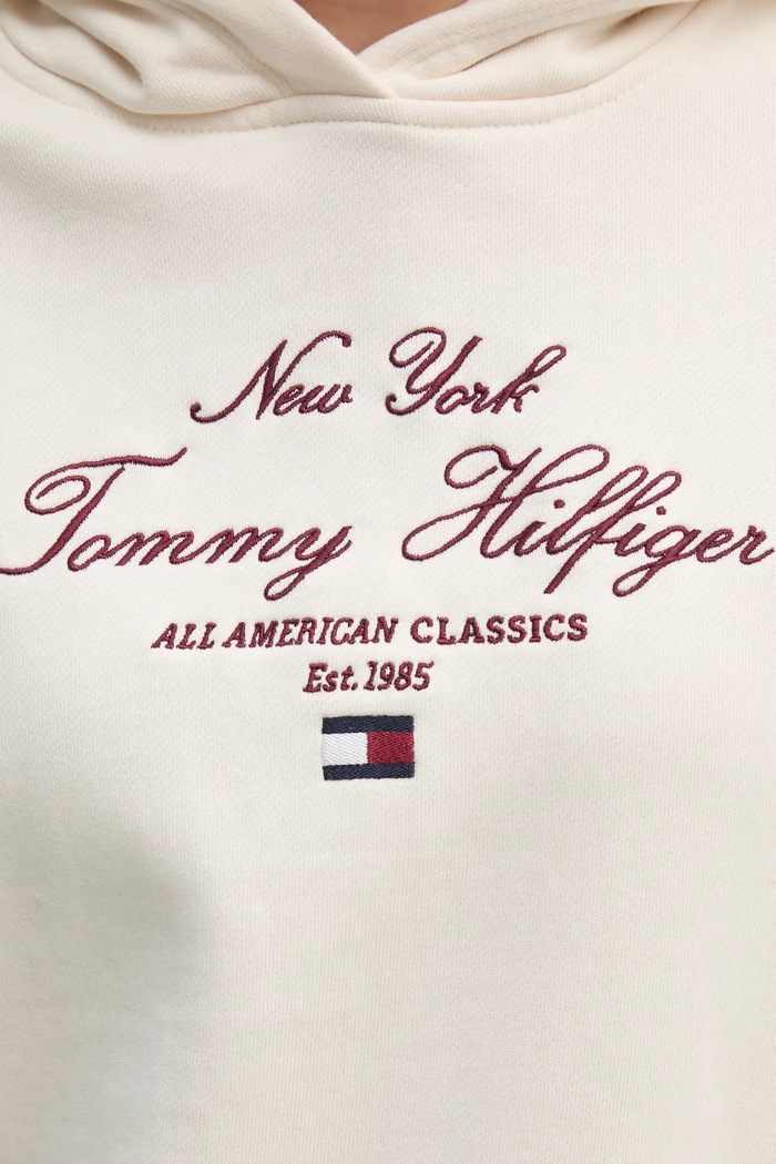 Bavlněná mikina Tommy Hilfiger WW0WW43842 béžová