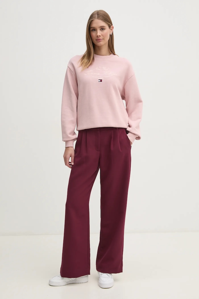 Mikina Tommy Hilfiger WW0WW43844 růžová SS25