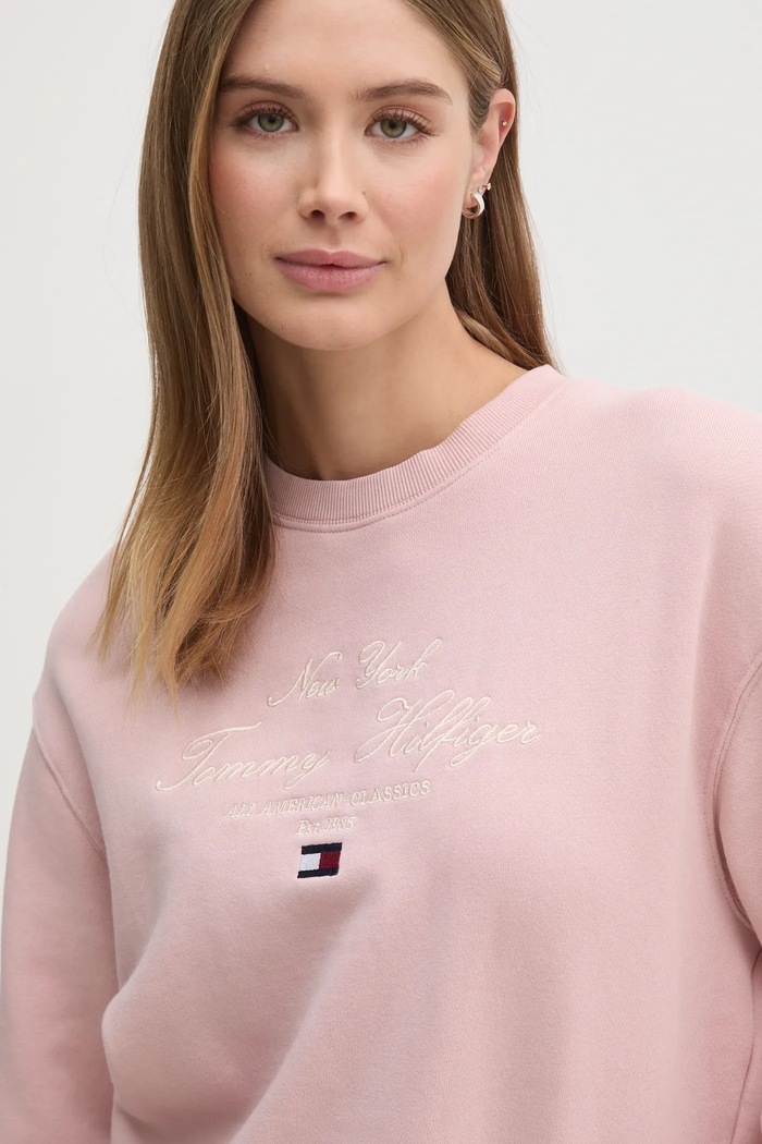Mikina Tommy Hilfiger růžová WW0WW43844