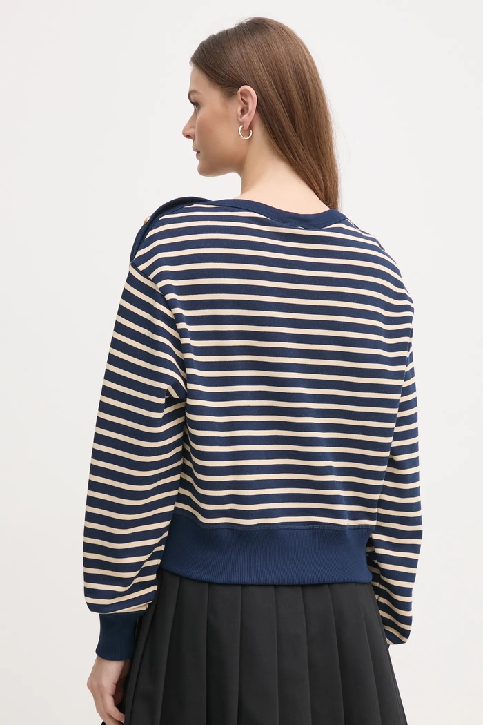 Ρούχα Βαμβακερή μπλούζα Tommy Hilfiger WW0WW44447 σκούρο μπλε