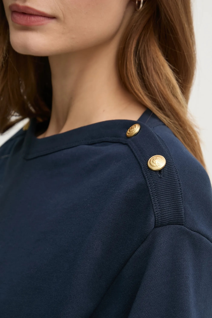 Bavlněná mikina Tommy Hilfiger WW0WW44447 námořnická modř