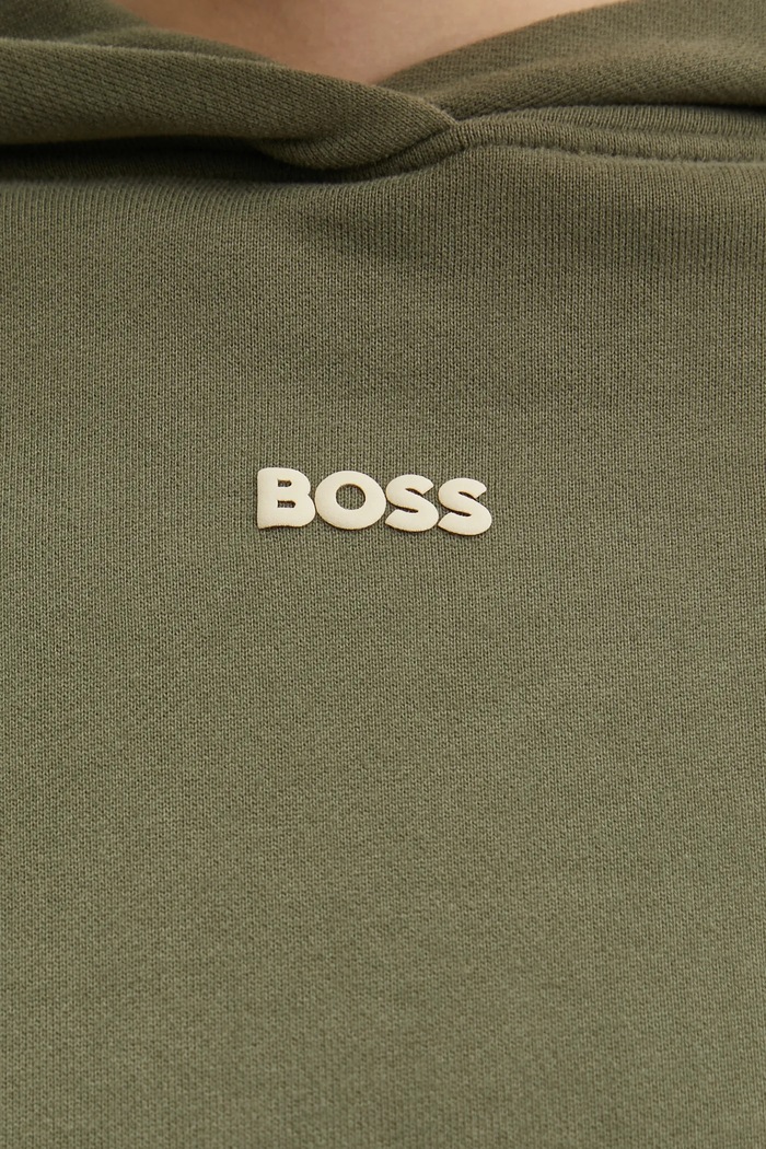 Bavlněná mikina BOSS Orange 50534815 zelená