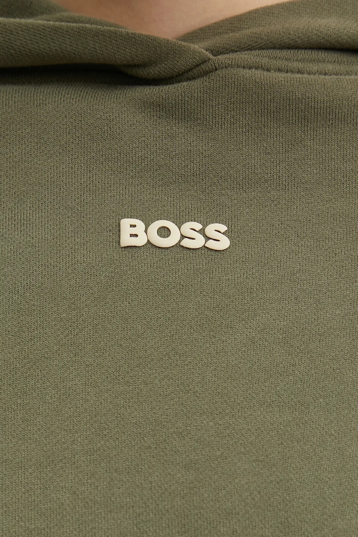 Bavlněná mikina BOSS Orange 50534815 zelená