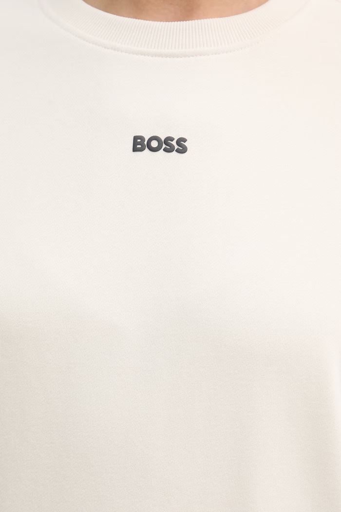 BOSS Orange oversize mikina dámská bavlněná 50534821 béžová
